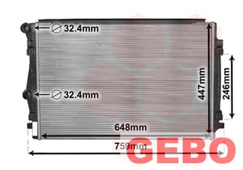 Volkswagen Golf 7 1.4 TSI radiateur benzine 2012 t/m 2017 5Q, Auto-onderdelen, Motor en Toebehoren, Volkswagen, Nieuw, Ophalen of Verzenden