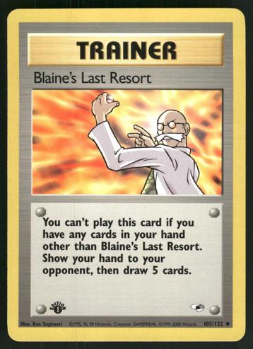 Blaine's Last Resort 105/132 - Gym Heroes (1st edition) (NM) beschikbaar voor biedingen