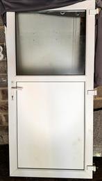 PVC deur wit, Doe-het-zelf en Bouw, Ophalen, Gebruikt, 80 tot 100 cm, Buitendeur