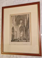 19e eeuwse steendruk "Kathedraal van Antwerpen", Antiek en Kunst, Kunst | Etsen en Gravures, Ophalen