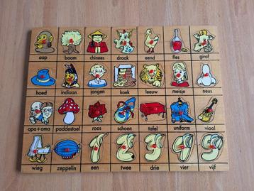 ✪ Vintage Houten inlegpuzzel 28st beschikbaar voor biedingen