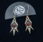 Zilveren oorbellen ,handarbeid, Hangers, Nieuw, Ophalen of Verzenden, Met edelsteen