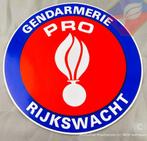 RIJKSWACHT PRO PORTIER STICKER 23 CM, Verzamelen, Militaria | Algemeen, Verzenden, Rijkswacht, Embleem of Badge