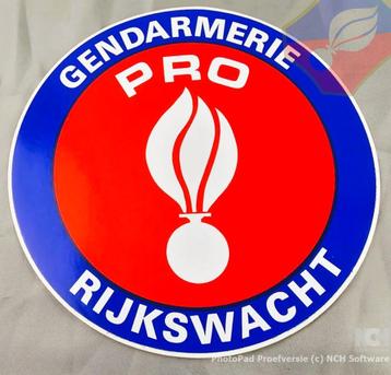 RIJKSWACHT PRO PORTIER STICKER 23 CM beschikbaar voor biedingen