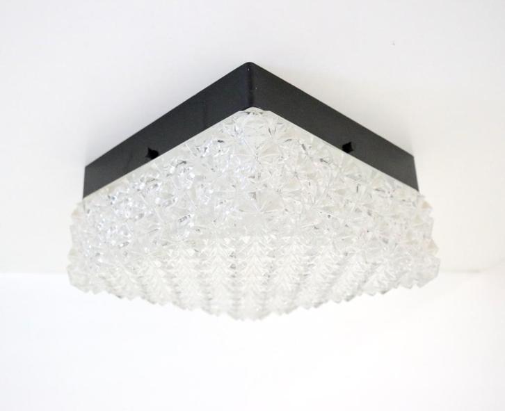 Vintage Bakeliet Plafondlamp Erco Leuchten Germany, Huis en Inrichting, Lampen | Plafondlampen, Zo goed als nieuw, Glas, Kunststof