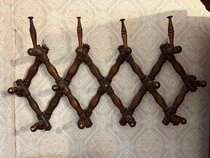 Portemanteau extensible à suspendre début XXe, Antiek en Kunst, Antiek | Woonaccessoires, Ophalen of Verzenden