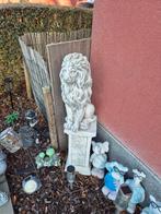 Tuinbeeld leeuw op sokkel, Tuin en Terras, Ophalen, Nieuw, Beton, Dierenbeeld