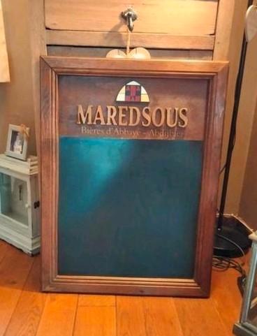 Bord, reclamebord Maredsous. Hout, krijt. 60x80cm, Verzamelen, Biermerken, Duvel, Ophalen
