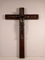 Crucifix bois et cuivre, Ophalen of Verzenden