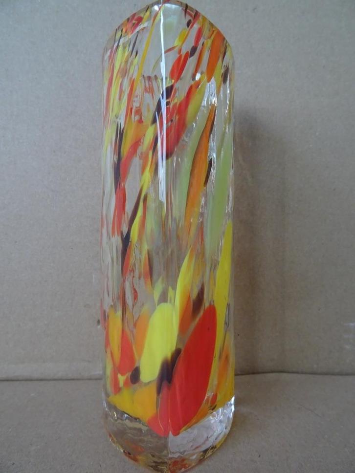 Retro vaas design vaas retro glazen vaas pronkstuk 17cm 1970, Huis en Inrichting, Woonaccessoires | Vazen, Zo goed als nieuw, Overige kleuren