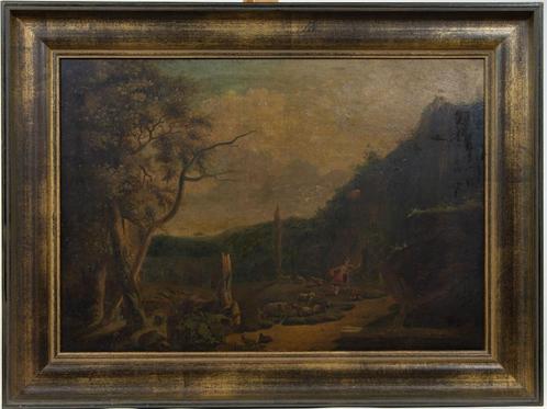 Antiek schilderij op paneel - restauratierapport 1978 -, Antiek en Kunst, Kunst | Schilderijen | Klassiek, Ophalen of Verzenden
