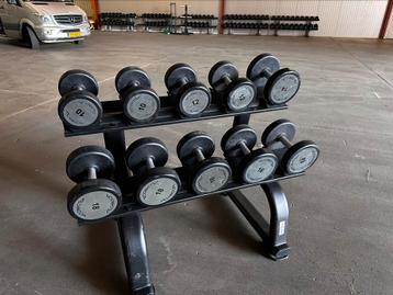 Technogym Rubberen Pu Dumbells 10kg tm 18kg + Dumbells 