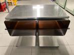 Salontafel van roestvrij  plexiglas van François Monnet, Ophalen