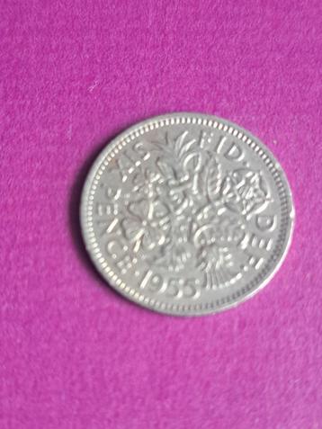 1955 Engeland 6 pence Elizabeth II beschikbaar voor biedingen