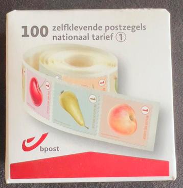 100 stuks zelfklevende postzegels Bpost beschikbaar voor biedingen