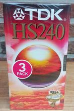 VHS videocassette TDK 240 minuten 3-pack, Neuf, dans son emballage, Enlèvement ou Envoi