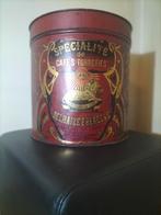 Belle ancienne boîte à café Delhaize de 1930, Collections, Boîte en métal, Enlèvement ou Envoi, Café