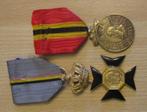 2 médailles du Congo Belge, Armée de terre, Enlèvement ou Envoi, Ruban, Médaille ou Ailes