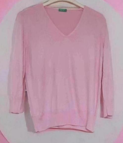 ✨️BUNDELKORTING‼️ BENETTON Truitje Maat 38/40✨️, Kleding | Dames, Truien en Vesten, Zo goed als nieuw, Maat 38/40 (M), Roze, Ophalen of Verzenden