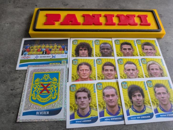 Panini football 2009 voetbal 8x BEVEREN stickers 2009, Hobby en Vrije tijd, Stickers en Plaatjes, Nieuw, Verzenden