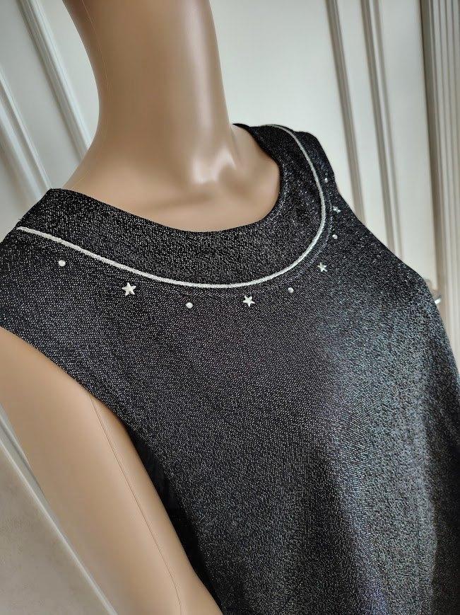 leuke maxi blouse , gilet , golf, Kleding | Dames, Grote Maten, Zo goed als nieuw, Shirt of Top, Zwart, Verzenden