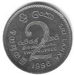 Munten Sri Lanka 2 Rupees Unc, Asie centrale, Enlèvement ou Envoi, Monnaie en vrac
