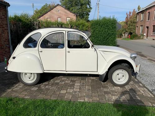 Te koop Citroen 2CV uit 1982, Auto's, Citroën, Particulier, 2CV, USB, Wit, Blauw, Overige bekleding, Ophalen