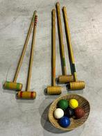 Vintage houten croquet set, Enfants & Bébés, Enlèvement, Utilisé