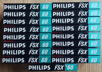 Lot de 17 cassettes audio PHILIPS FSX 60 neuves K7 sealed, Enlèvement ou Envoi, Comme neuf, 2 à 25 cassettes audio, Vierge