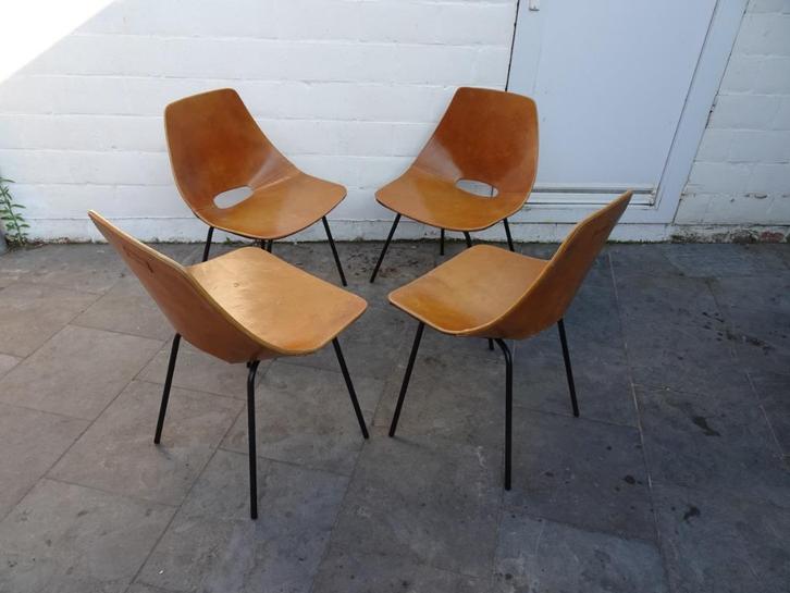 PIERRE GUARICHE TONNEAU BAREL LEDER VINTAGE RETRO, Antiek en Kunst, Antiek | Meubels | Stoelen en Sofa's, Ophalen