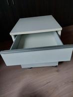Witte verrijdbare bureaukast, Huis en Inrichting, Kasten | Ladekasten, Ophalen, Minder dan 50 cm, 1 of 2 laden, Zo goed als nieuw