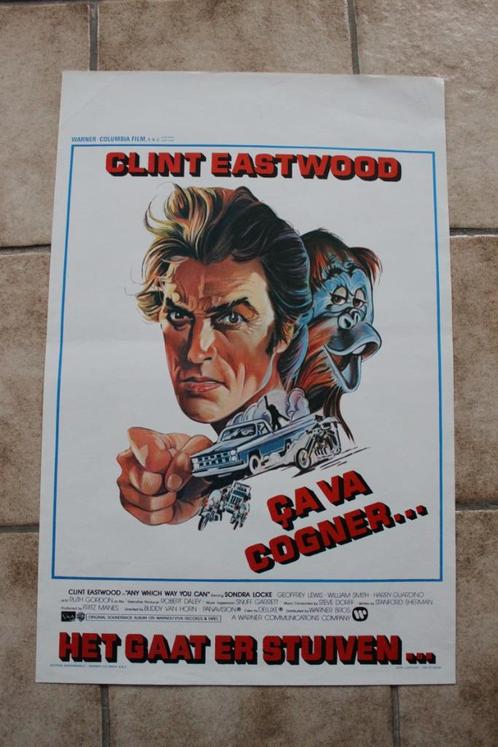 filmaffiche Clint Eastwood Any Which Way You Can filmposter, Verzamelen, Posters, Zo goed als nieuw, Film en Tv, A1 t/m A3, Rechthoekig Staand