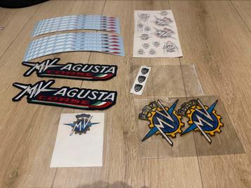 Volledige set stickers & badges MV Agusta beschikbaar voor biedingen