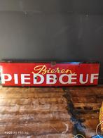 Piedboeuf bieren emaille reclamebord, Ophalen, Zo goed als nieuw, Reclamebord