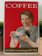 Metalen reclamebord Coffee, Ophalen of Verzenden, Nieuw, Reclamebord