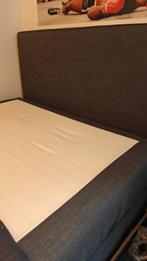 Boxspring 180 x 200 donkergijs, Gris, Comme neuf, Enlèvement, 180 cm