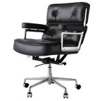 Eames ES 104 Lobby Chair Zwart Leder, Maison & Meubles, Chaises de bureau, Noir, Chaise de bureau, Enlèvement ou Envoi, Neuf