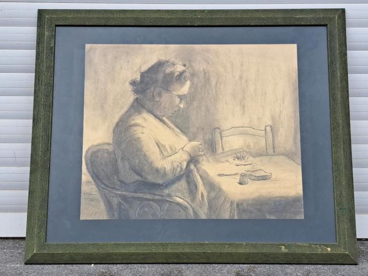 dessin signe eugeen van mieghem, Antiek en Kunst, Kunst | Tekeningen en Fotografie, Ophalen of Verzenden