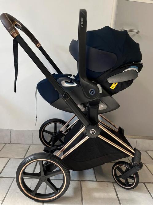 Cybex Priam rose gold comme neuf, Enfants & Bébés, Poussettes & Combinaisons, Comme neuf, Poussette, Voiture duo, Avec siège auto