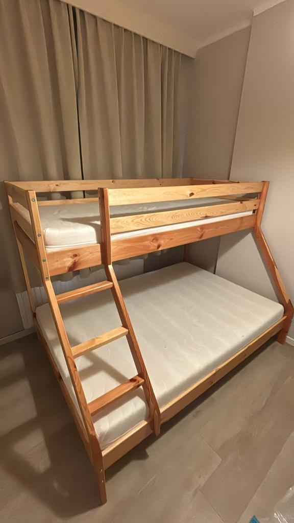Lit superpose, Huis en Inrichting, Slaapkamer | Stapelbedden en Hoogslapers, Zo goed als nieuw, Stapelbed, 140 cm, 200 cm, Ophalen
