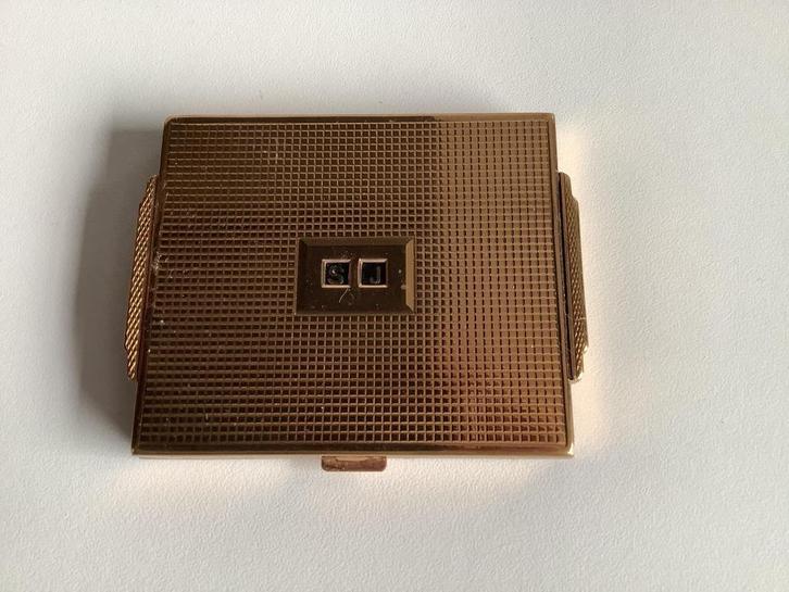 boîte à poudre monogramme vintage Agme, Collections, Parfums, Enlèvement ou Envoi