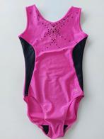 Turnpak roze met pailettes, Sport en Fitness, Zo goed als nieuw, Roze, Turnpak(je), Kindermaat 122 t/m 140