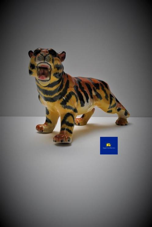 Vintage️ tijger beeld jaren 60/70, Verzamelen, Beelden en Beeldjes, Gebruikt, Dier, Ophalen of Verzenden