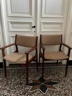 VINTAGE STOEL FAUTEUIL 2 STUKS TEAK HOUT DEENS ERIK BUCH, Antiek en Kunst, Ophalen