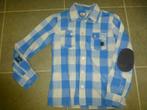 blauw met witte hemd met ellebooglappen van CKS maat 128, Gebruikt, Ophalen of Verzenden, Jongen, CKS.