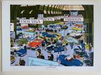 Affiche 50x70cm « Le Salon de l'Auto 1958 » Yves CHALAND, Boeken, Stripverhalen, Yves CHALAND, Verzenden, Eén stripboek, Nieuw