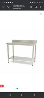 Werktafel rsv 140  60 cm met spatrand en onderschap, Huis en Inrichting, Ophalen, Zo goed als nieuw