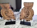 2antiek houten ornamenten, Ophalen of Verzenden