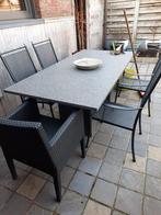 Granieten tafel, Tuin en Terras, Tuinsets en Loungesets, Ophalen, Overige materialen, Eettafel, 6 zitplaatsen