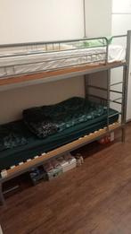 Dubbel bed, Huis en Inrichting, Slaapkamer | Bedden, Ophalen, Gebruikt, Tweepersoons, 80 cm